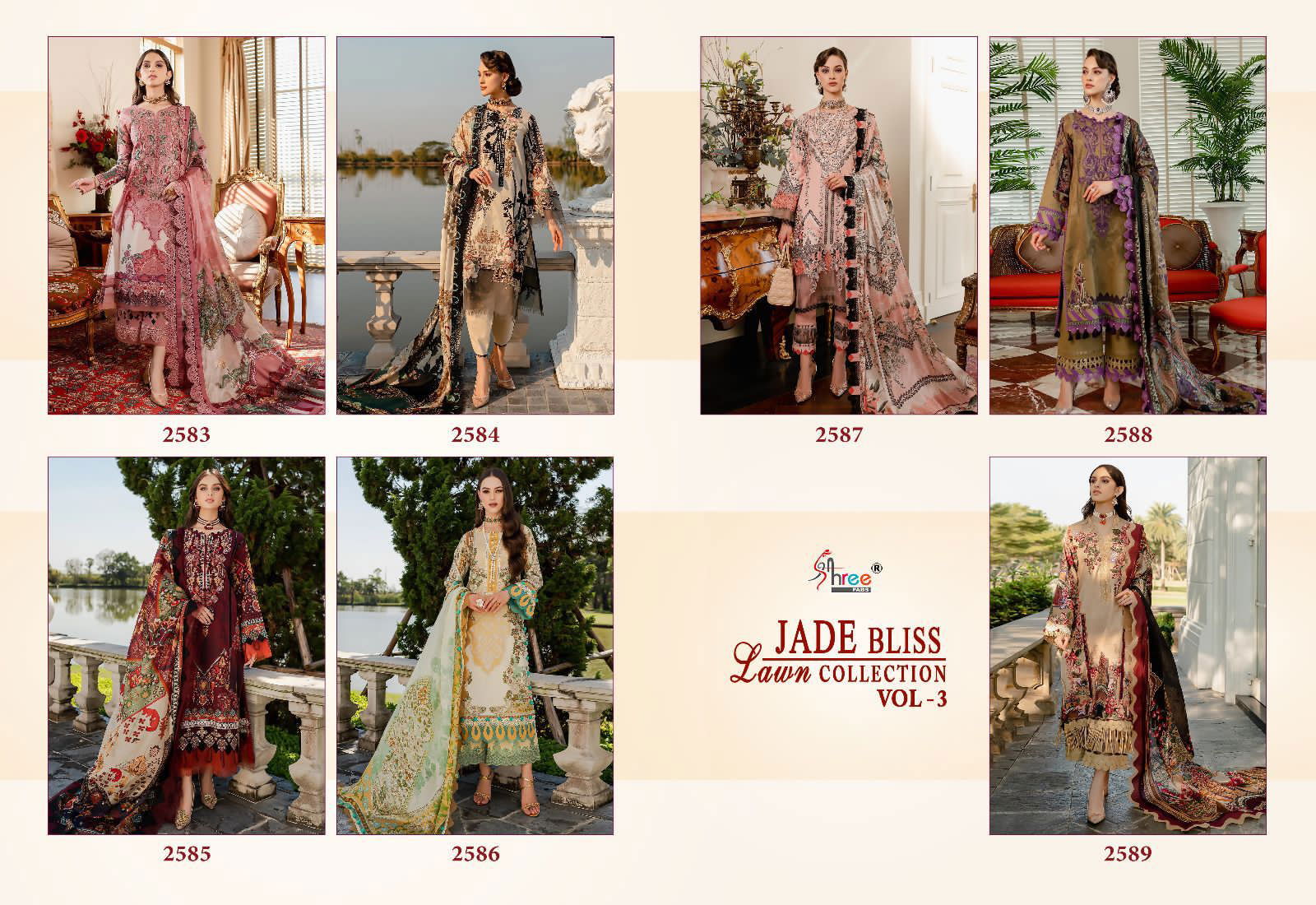 Jade Bliss Lawn Collection Vol 3 By Shree Pakistani Suits Catalog